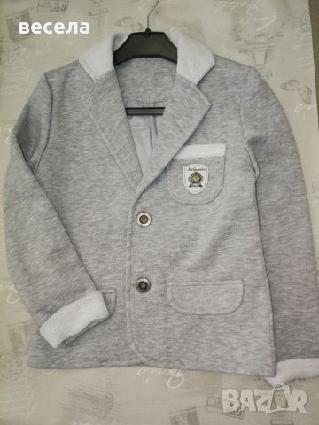 детско сако, сив цвят, спортно елегантно, снимка 3 - Детски якета и елеци - 45618320