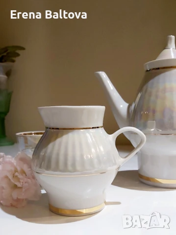 💛🌼🌟 Порцелан фин  Ссср сервиз за кафе , снимка 8 - Антикварни и старинни предмети - 51300012