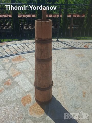 Стара дървена буталка за масло., снимка 4 - Антикварни и старинни предмети - 45681632