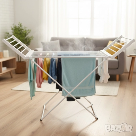 Електрическа сгъваема сушилня за дрехи, снимка 2 - Сушилници - 52593981