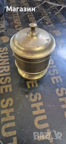 Захарница от месинг, снимка 3 - Антикварни и старинни предмети - 54121634