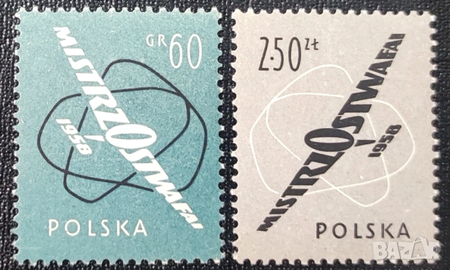 Полша, 1958 г. - лот марки на теми архитектура, риби, самолети, медали, коне, история и др., снимка 6 - Филателия - 53458674