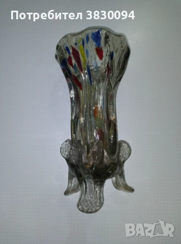 Стара масивна стъклена ваза, снимка 9 - Други ценни предмети - 50799672