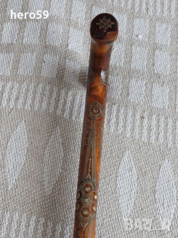 Стар Руски(кавказки)бастун със сребърни набивки, снимка 4 - Антикварни и старинни предмети - 45809505
