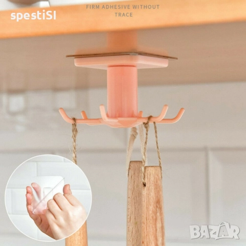 Компактна въртяща закачалка за кухненски аксесоари - КОД 3020, снимка 4 - Аксесоари за кухня - 51537819