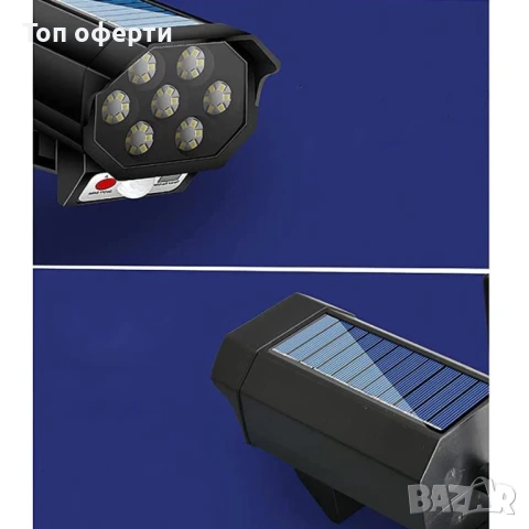 Соларна лампа тип камера за наблюдение BK36, 42 светодиода, снимка 3 - Соларни лампи - 51177568