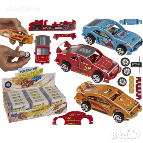 Количка конструктор за сглобяване с механизъм