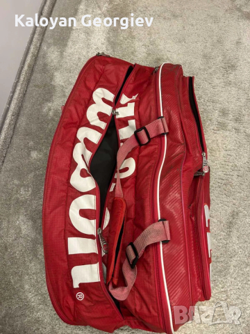 Голям тенис сак Wilson Tour - Употребяван (със забележки), снимка 5 - Тенис - 54099825