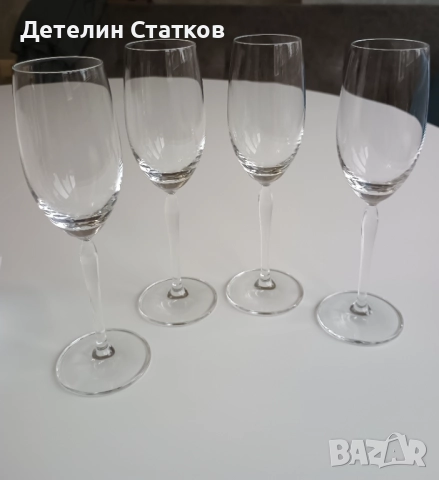 Елегантен комплект от 4 малки чаши за бяло или пенливо вино , снимка 4 - Чаши - 52394582