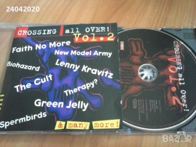 Crossing all Over! Biohazard, Faith no More GUN records compilation оригинален диск