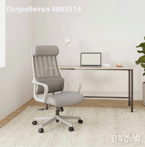 Ергономичен офис стол MELOKEA до 150 кг – с лумбална опора и мрежа, снимка 3 - Столове - 54284156