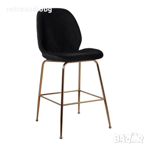 Тапициран бар стол Нора в черно