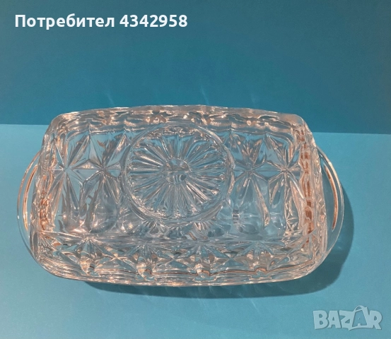 Henkel.France. Съд за масло. Кристал., снимка 2 - Кутии за храна - 52513167