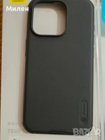iPhone 15 Pro калъф твърд гръб с вграден черен магнит Nillkin, снимка 4 - Калъфи, кейсове - 52953391
