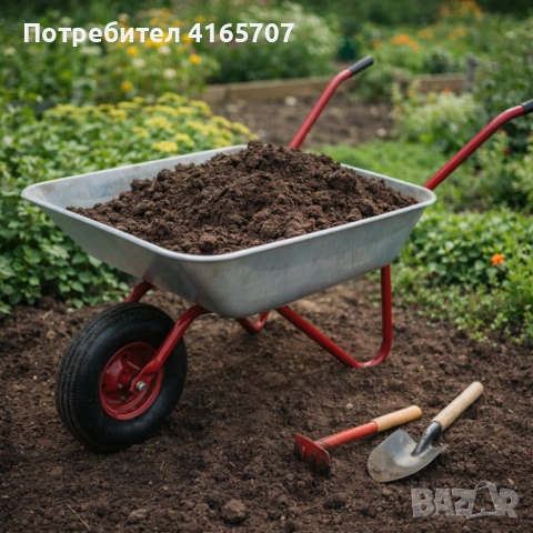 Градинска количка с товаропоносимост 100 кг - голям капацитет и стабилна основа, снимка 4 - Градински инструменти - 53818359