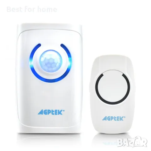  Безжичен звънец, аларма 4 в 1  с LED индикатор и 36 мелодии AGPTEK