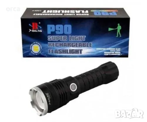 Професионален фенер X-Balog ULTRA LED P90 8800mAh, снимка 1 - Такъми - 47382439