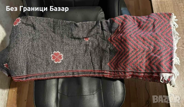 Нов женски Дебел топъл шал одеяло тип с геометричен десен и ресни