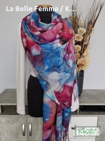 Шалове от кашмир, снимка 16 - Шалове - 51861426