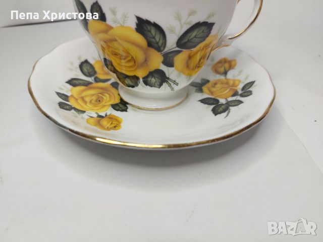 Чаша за чай от английски костен порцелан, снимка 4 - Чаши - 45255477