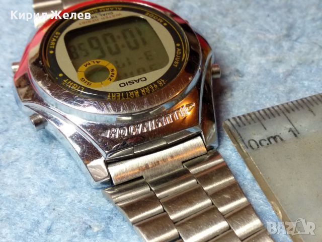 CASIO ILLUMINATOR Стар ЯПОНСКИ КОЛЕКЦИОНЕРСКИ ЕЛЕКТРОНЕН ЧАСОВНИК КАСИО с ВЕРИЖКА РАБОТЕЩ 43934, снимка 14 - Антикварни и старинни предмети - 45115317