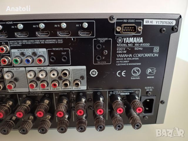 Yamaha receiver RX-A1020 Aventage , снимка 3 - Ресийвъри, усилватели, смесителни пултове - 45551054