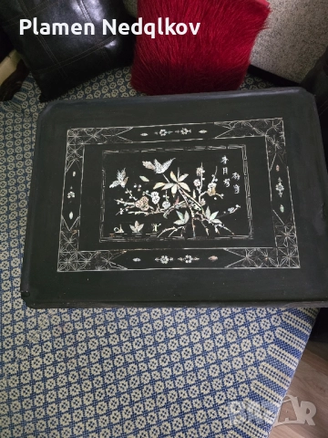 Холна масичка със орнаменти., снимка 10 - Антикварни и старинни предмети - 51513385
