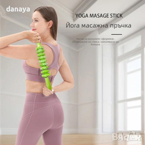 6455 Ролков масажор за тяло с въртящи се ролки – масажор за гръб, крака, бедра и ръце, снимка 2 - Масажори - 53717235