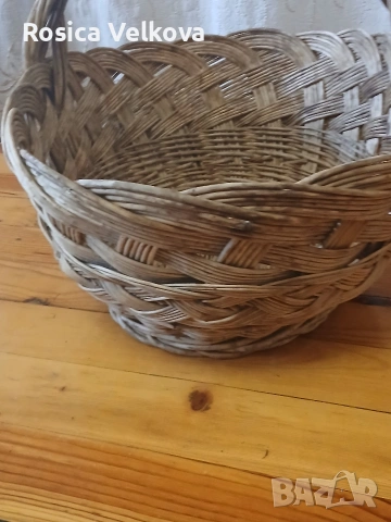 Голяма ръчно плетена кошница , снимка 3 - Декорация за дома - 53868830