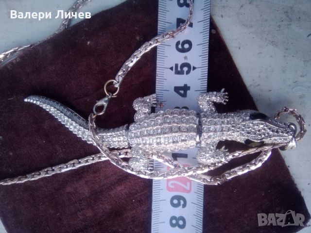 Колие с крокодил , снимка 3 - Колиета, медальони, синджири - 46416772