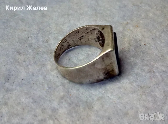 АРИСТОКРАТИЧЕН КЛАСИЧЕСКИ МОДЕЛ СРЕБЪРЕН ПРЪСТЕН СРЕБРО 925 с ЮВЕЛИРНО ШЛИФОВАН ЧЕРЕН ОНИКС 49980, снимка 14 - Пръстени - 50024975