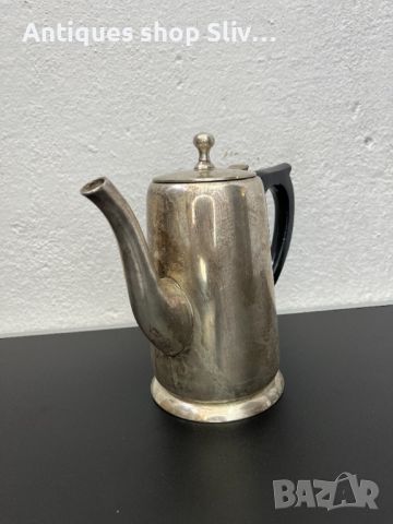 Английски посребрен чайник. №5593, снимка 4 - Антикварни и старинни предмети - 46445629