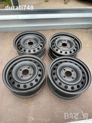 4бр. OEM железни джанти 15" Nissan 4x114.3, снимка 1 - Гуми и джанти - 46040874