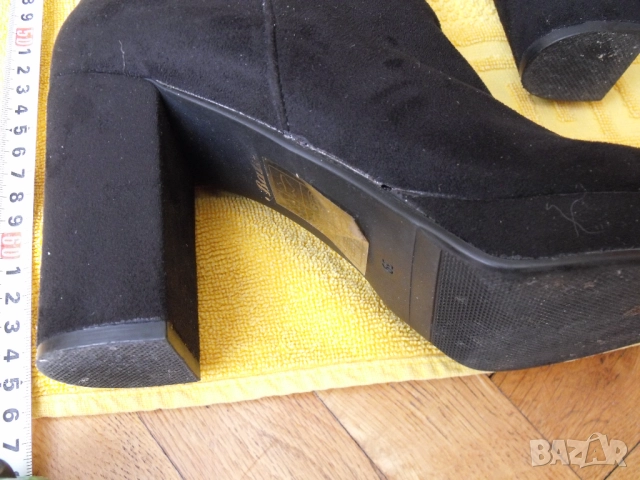 Велурени ботуши BATA, снимка 4 - Дамски ботуши - 52158149