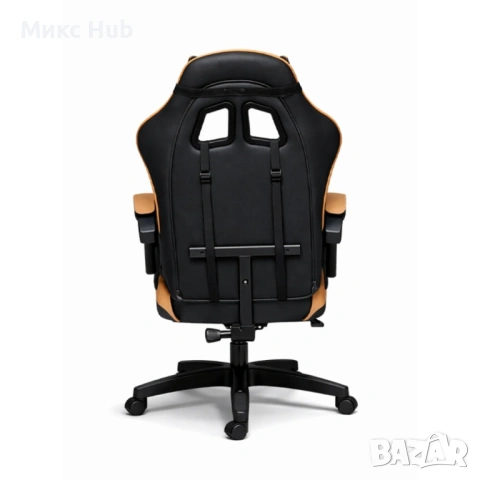 Геймърски стол с масажна функция, лумбална възглавница и поставка за крака , снимка 2 - Столове - 53445625