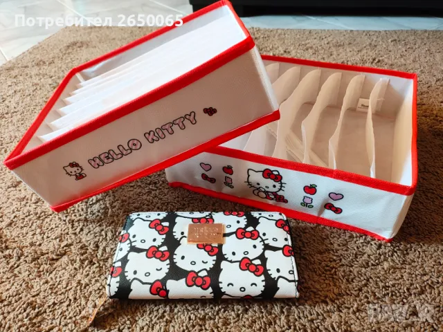 Орг.комплект Hello kitty - портмоне с 3 органайзера!, снимка 2 - Други - 50041517