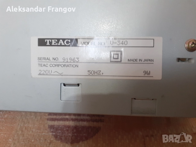 продавам касетъчен дек TEAC V- 340 , произведен в Япония , снимка 3 - Декове - 52736651