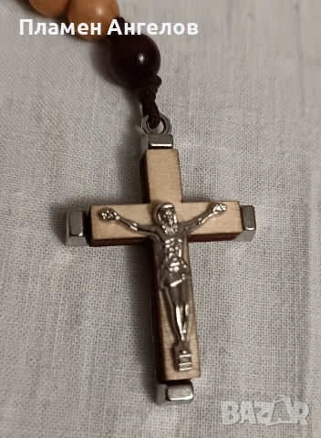 Малка броеница от дървени мъниста , снимка 5 - Антикварни и старинни предмети - 53743544