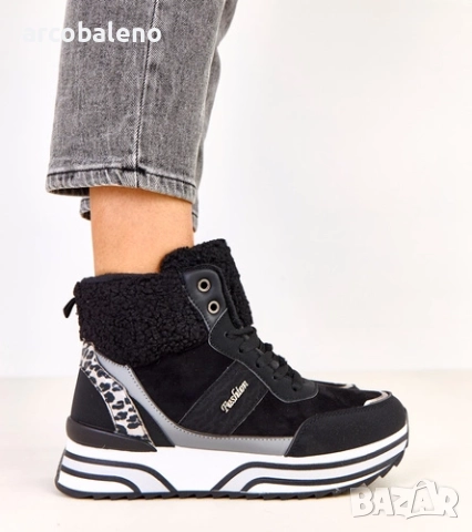 Дамски високи маратонки с подплата от Mirasen, 4цвята , снимка 11 - Маратонки - 52024364