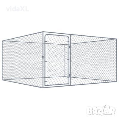 vidaXL Дворна клетка за кучета, поцинкована стомана, 2x2x1 м（SKU:170819, снимка 1 - За кучета - 45199864