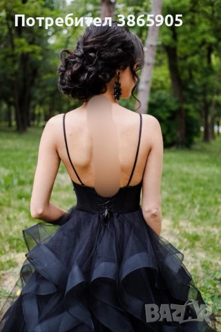 Елегантна черна бална рокля, снимка 5 - Рокли - 53074787