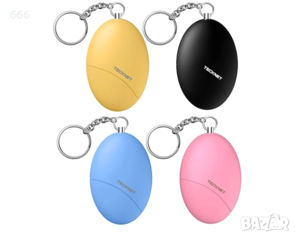 Пакет от 4 ключодържателя за самозащита, 140dB