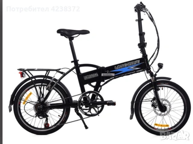 Сгъваем електрически велосипед Longwise Q9 черен