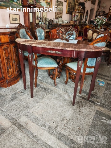 Елегантна класическа конзола с мрамор, снимка 9 - Маси - 53690703