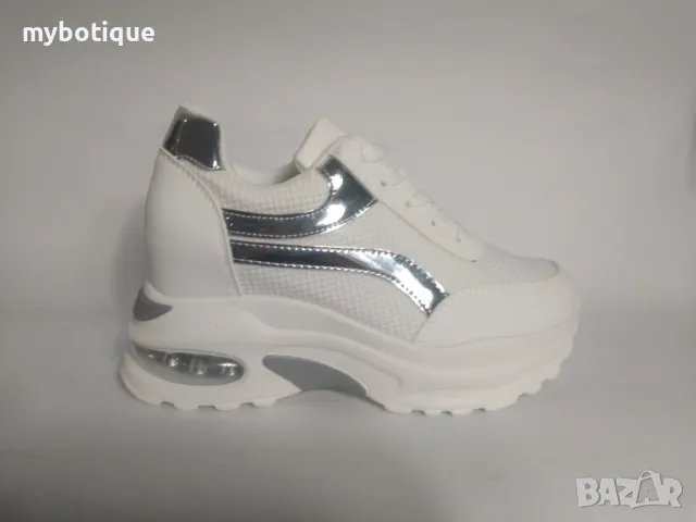 Дамски кецове на платформа от плат 