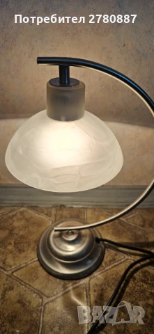 Елегантна Сива настолна нощна лампа – 41см , снимка 2 - Настолни лампи - 51115110