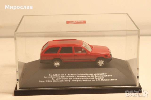 HERPA H0 1/87 MERCEDES BENZ 124 МОДЕЛ КОЛИЧКА ИГРАЧКА, снимка 4 - Колекции - 54210746