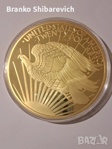 Голяма колекционерска медал-монета American Liberty High Relief 100 mm/376 гр., лимитирана серия.
