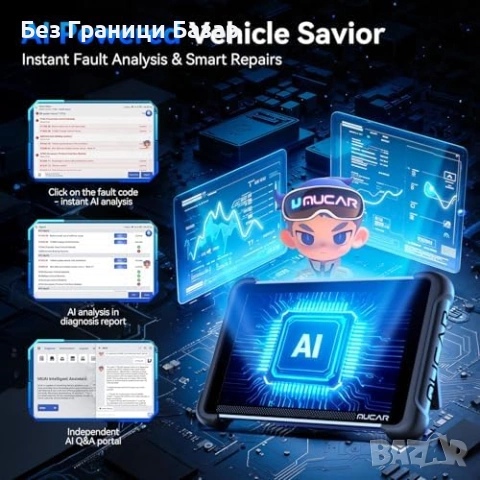 Нова MUCAR 892BT AI OBD2 диагностика пълна система CAN FD DOIP кола сервиз, снимка 2 - Друга електроника - 53794017