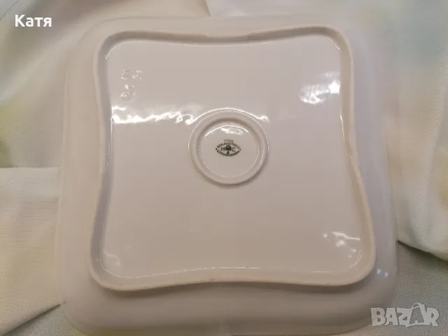  Квадратна порцеланова купа  SEMLAGGENWALD HC  1792, снимка 5 - Чинии - 50403917